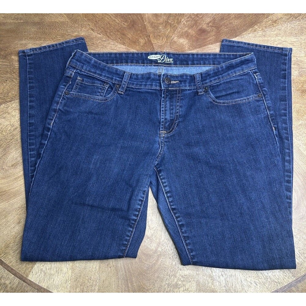 Old Navy The Diva Skinny Jeans Women’s Size 10  Dark Wash Stretch Demin Mid Rise